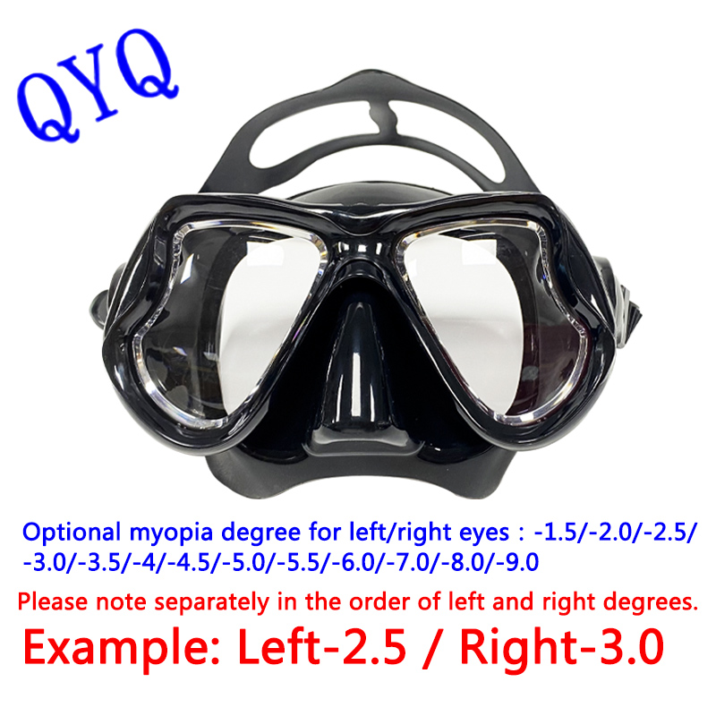 Freediving Mask Set - Máscaras de mergulho para miopia Conjunto