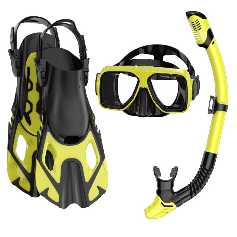 Freediving Mask Set - Kit Profissional de Mergulho com 3