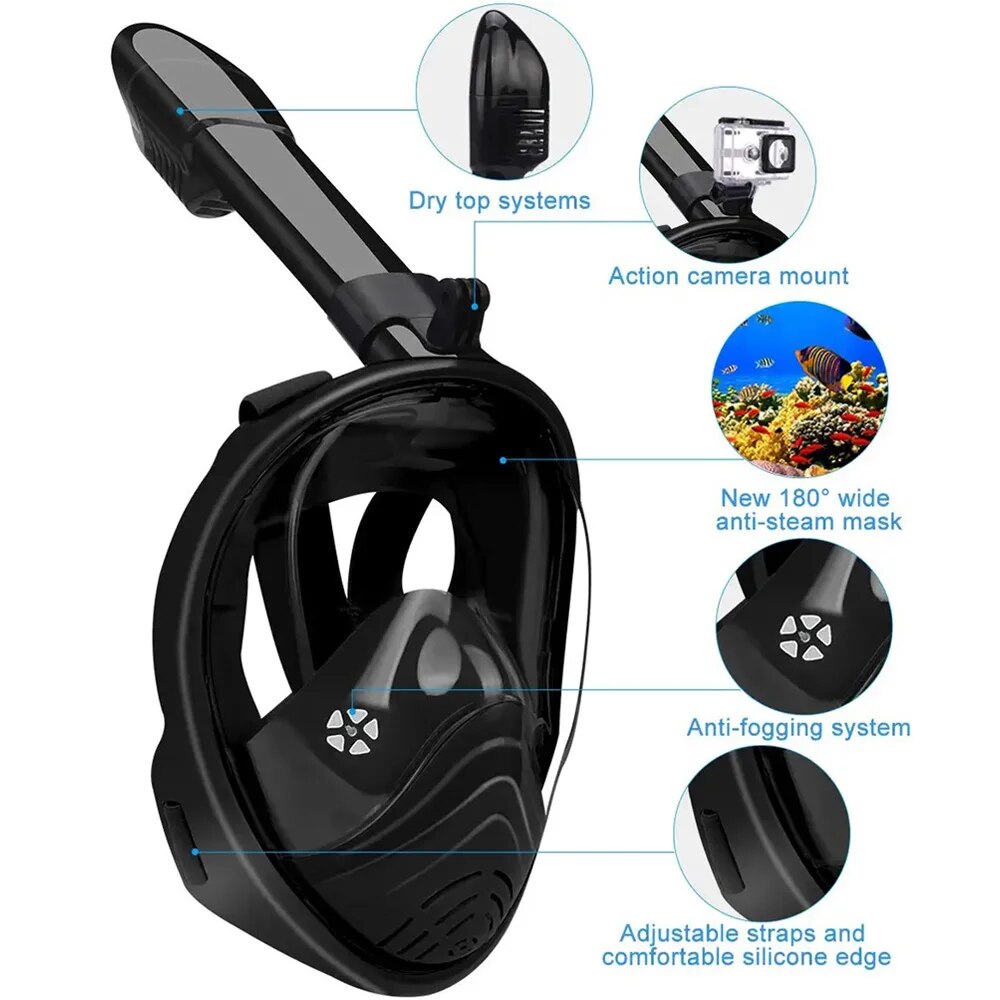 Esnórquel subaquático rosto ch - Freediving Mask Set avaliação e preço