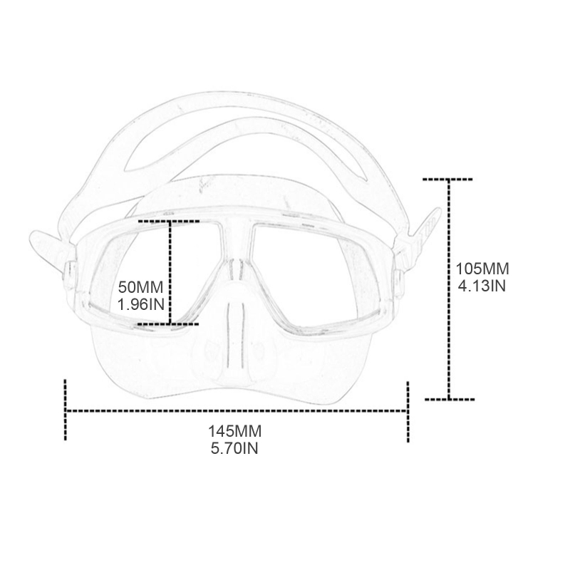 Máscara larga antiembaciante d - Freediving Mask Set avaliação e preço